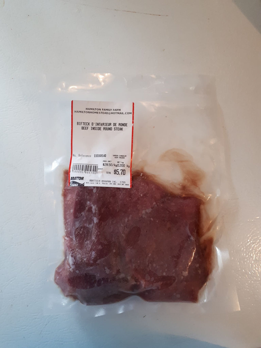 Beef Inside Round Steak